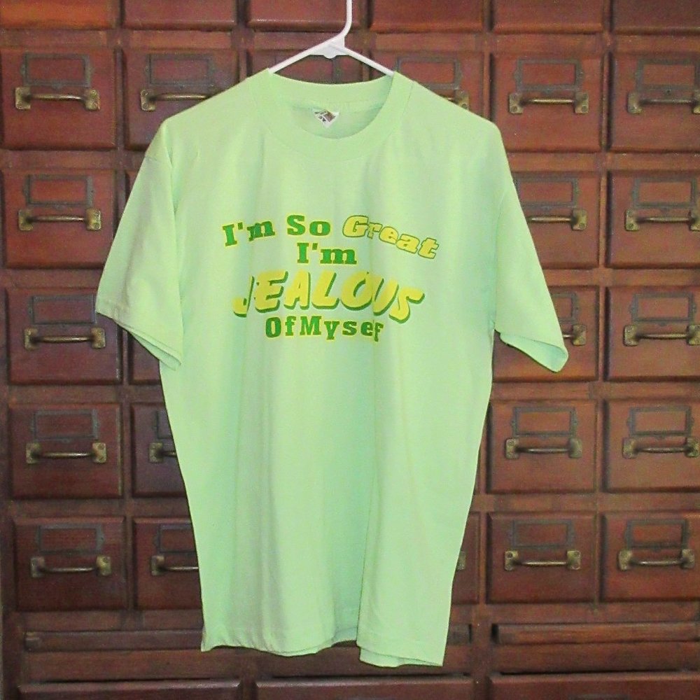 Large Lime Green Short Sleeve Tee FRUIT OF THE LOOM